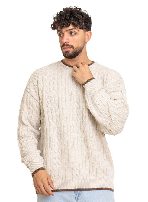 Latte - Design p2235 PF - Round Pullover - Khotwh